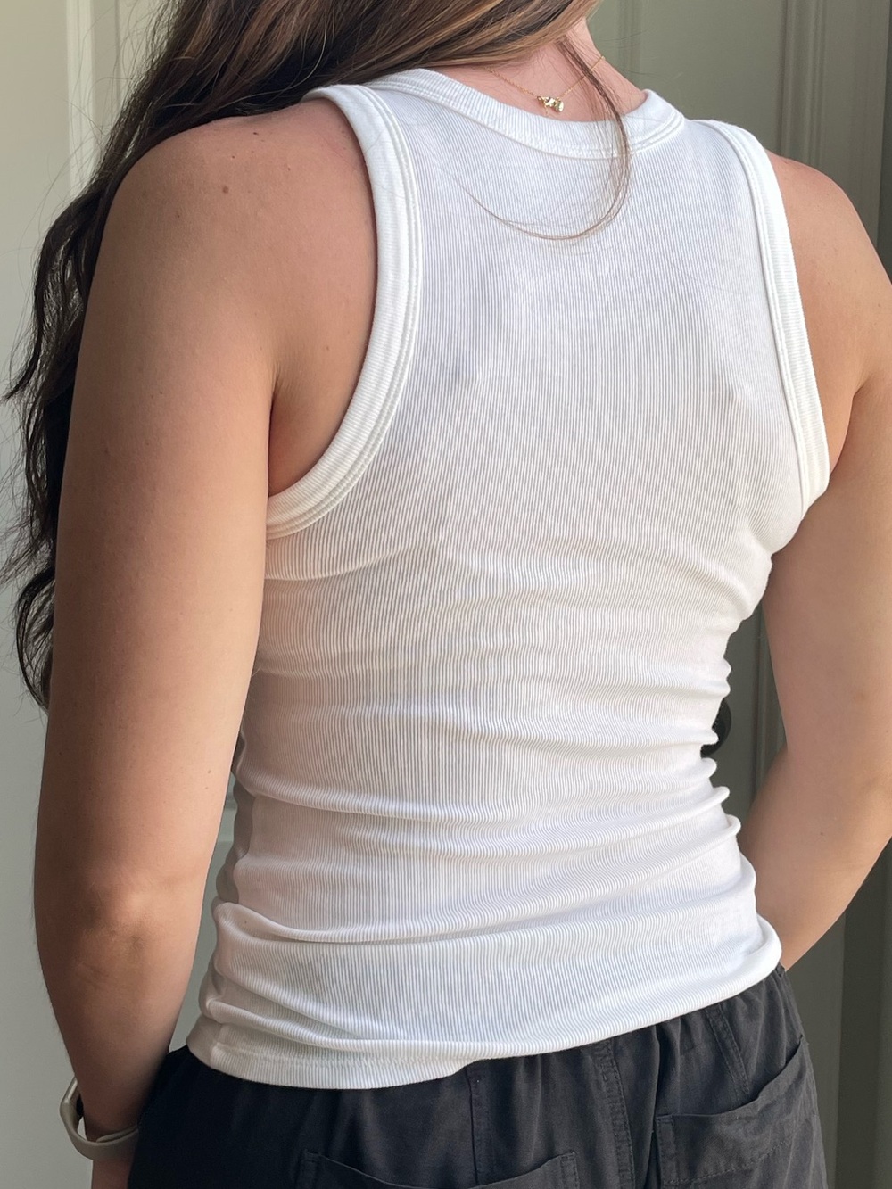 A NEW DAY White Ribbed Racerback Tank Top - Picture 5 of 12